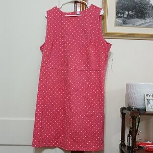 Polka Dot Sleeveless Dress - Pink